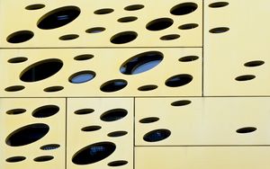 Превью обои отверстия, панели, архитектура, геометрия, дизайн, абстракция