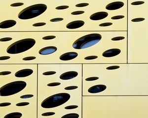 Превью обои отверстия, панели, архитектура, геометрия, дизайн, абстракция