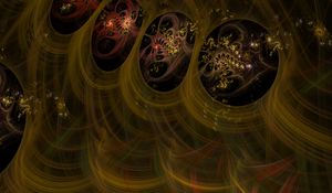 Превью обои овалы, фигуры, пересечение, прозрачный, абстракция