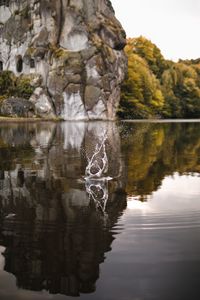 Превью обои озеро, брызги, всплеск, вода, поверхность