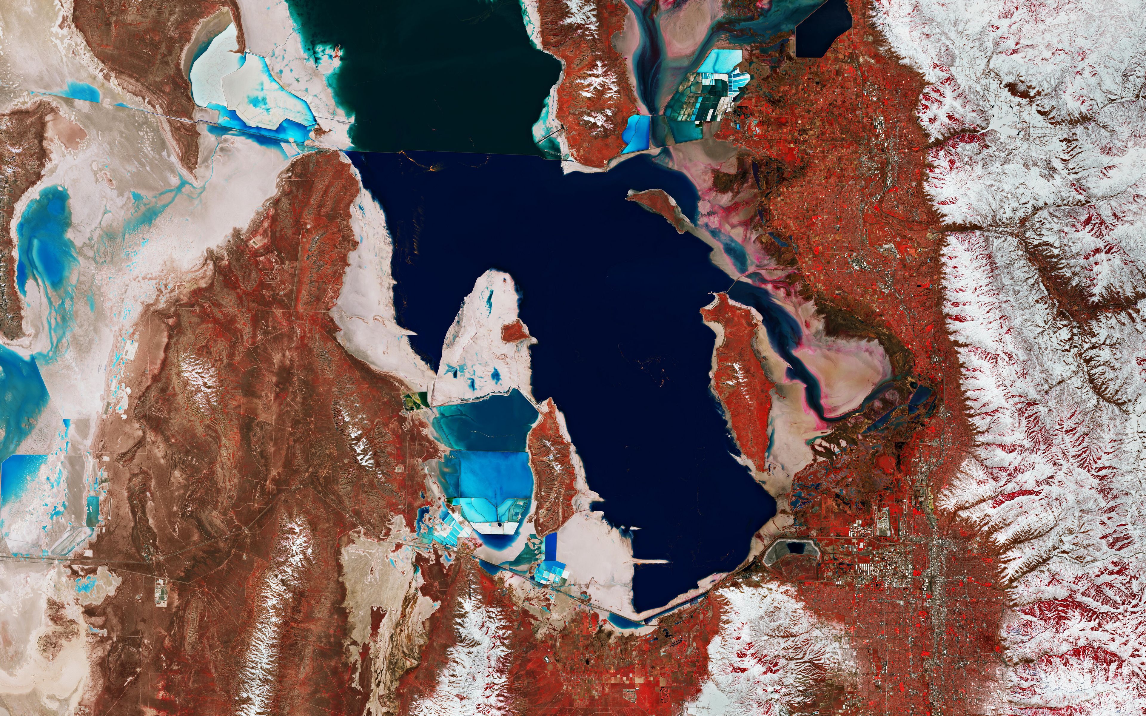 Большое соленое озеро на карте