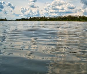 Превью обои озеро, вода, деревья, силуэты, природа