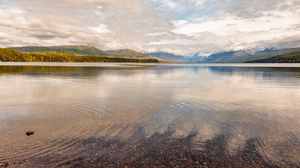 Превью обои озеро, вода, рябь, долина, пейзаж