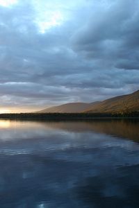 Превью обои озеро, водная гладь, горы