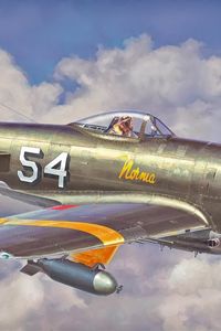 Превью обои p 47 thunderbolt, hasegawa, истребитель, самолет