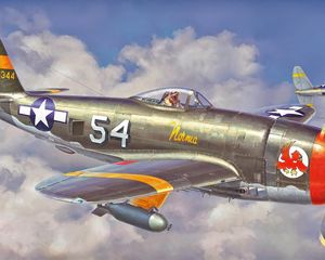 Превью обои p 47 thunderbolt, hasegawa, истребитель, самолет