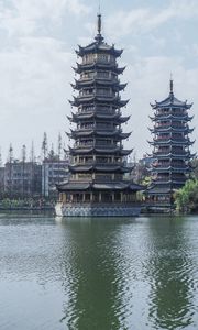 Превью обои пагода, башня, здание, архитектура, храм