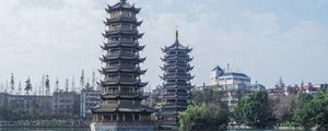 Превью обои пагода, башня, здание, архитектура, храм
