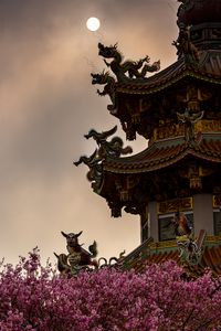 Превью обои пагода, крыша, драконы, азия, архитектура