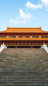 Превью обои пагода, лестница, здание, архитектура