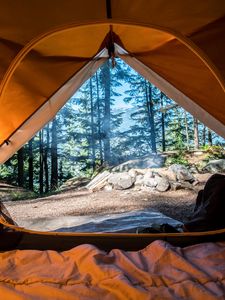 Превью обои палатка, кемпинг, путешествие, туризм, природа