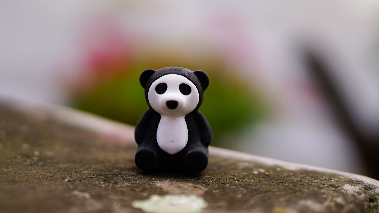 Обои панда, игрушка, статуэтка