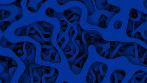 Превью обои paper cut, синий, структура, формы, объем
