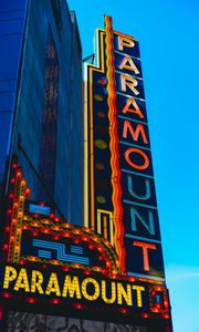 Превью обои paramount, вывеска, надпись, здание, буквы