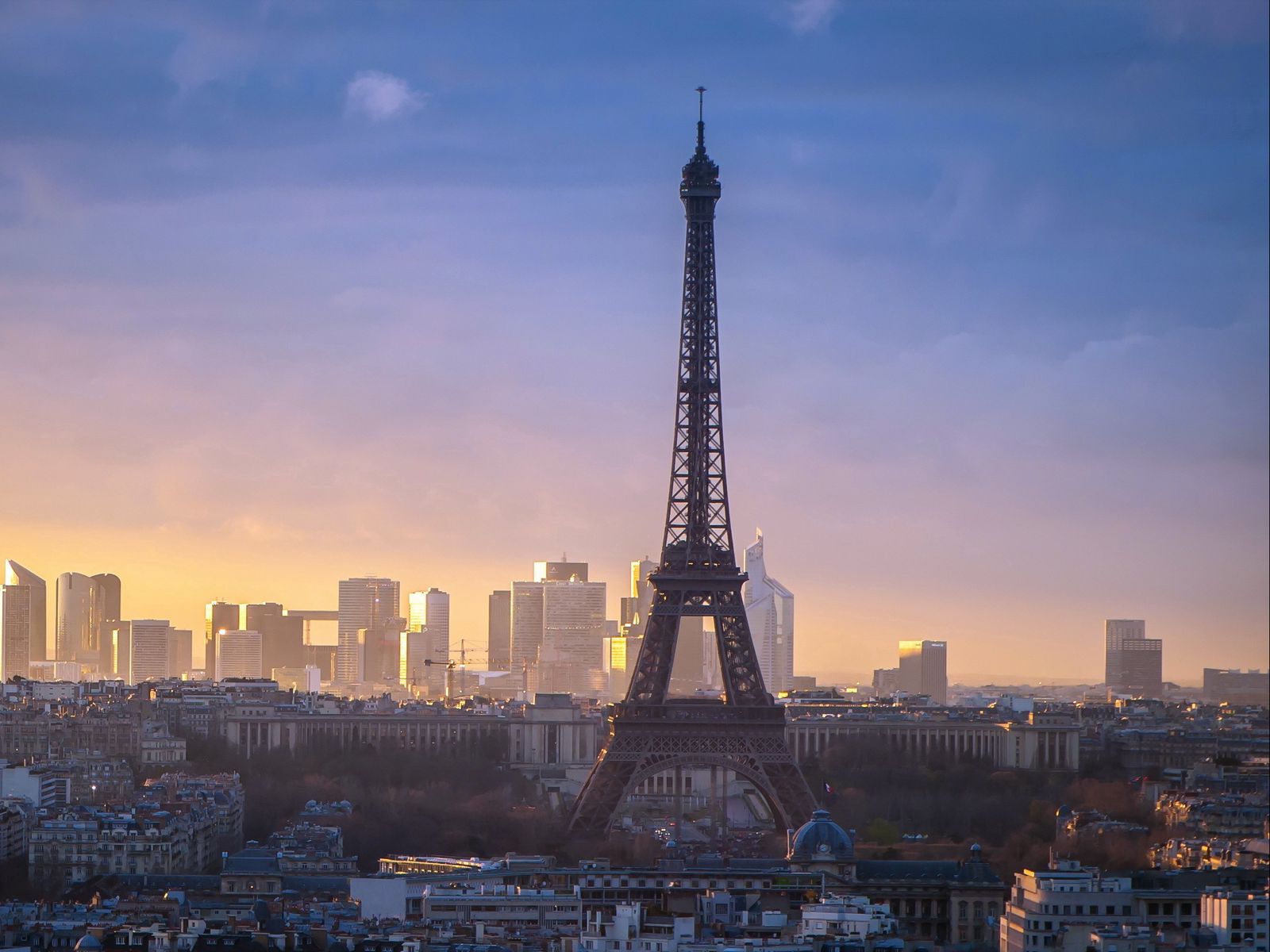 Paris Tour Eiffel Сумерки