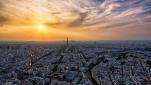 Превью обои париж, эйфелева башня, город, здания, франция