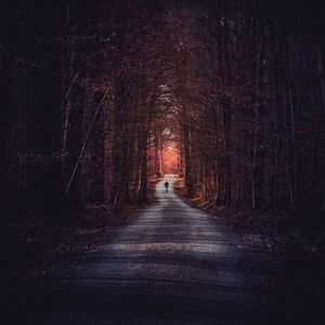Превью обои парк, одиночество, осень, арка, прогулка