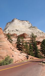 Превью обои парк, сша, дорога, zion, природа