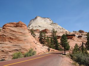 Превью обои парк, сша, дорога, zion, природа