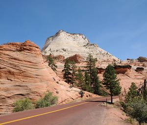 Превью обои парк, сша, дорога, zion, природа