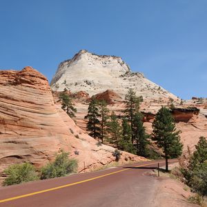 Превью обои парк, сша, дорога, zion, природа