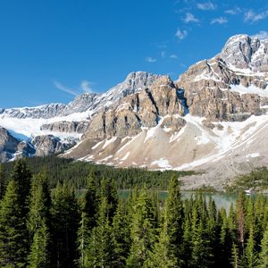 Превью обои парки, канада, горы, пейзаж, банф скала