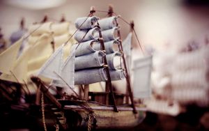 Превью обои паруса, судно, кораблик, корабль, деревянный, игрушк