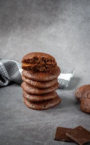 Превью обои печенье, шоколад, десерт, выпечка