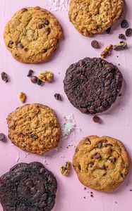 Превью обои печенье, шоколад, изюм, десерт