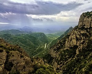 Превью обои пейзаж, горы, холмы, рельеф, природа, небо