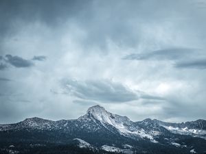 Превью обои пейзаж, горы, небо, облака, природа