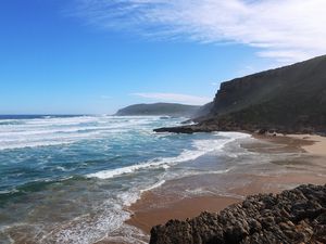 Превью обои пейзаж, море, берег, скалы