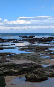 Превью обои пейзаж, море, камни, берег