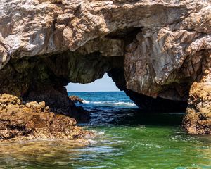 Превью обои пейзаж, море, скалы, арка