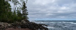 Превью обои пейзаж, море, волны, берег, галька, природа