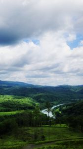 Превью обои пейзаж, природа, река, лес