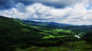 Превью обои пейзаж, природа, река, лес