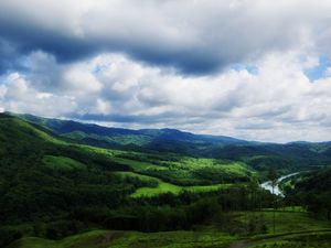Превью обои пейзаж, природа, река, лес