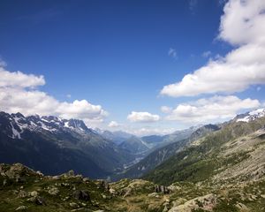 Превью обои пейзаж, вид, горы, долина