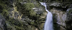 Превью обои пейзаж, водопад, вода, скалы, природа