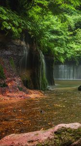 Превью обои пейзаж, водопады, река, природа