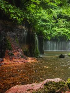 Превью обои пейзаж, водопады, река, природа