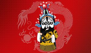 Превью обои пекинская опера, дракон, костюм, танец