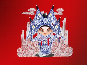 Превью обои пекинская опера, костюм, ткань, узоры