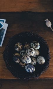 Превью обои перепелиные яйца, мак, фотографии