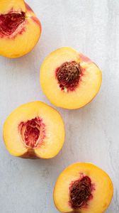 Превью обои персик, дольки, фрукт, экзотический