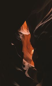 Превью обои пещера, темный, ущелье, каньон, скала