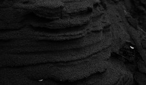 Превью обои песок, черный, крупинки, темный, текстура