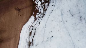 Превью обои песок, лед, волнистый