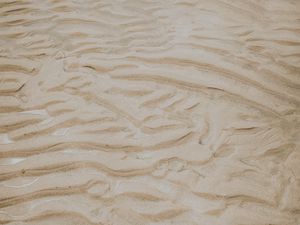 Превью обои песок, мокрый, вода, волнистый, текстура